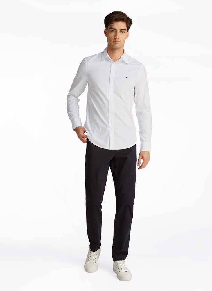 Slim Flex Cotton Poplin Kent Collar Shirt