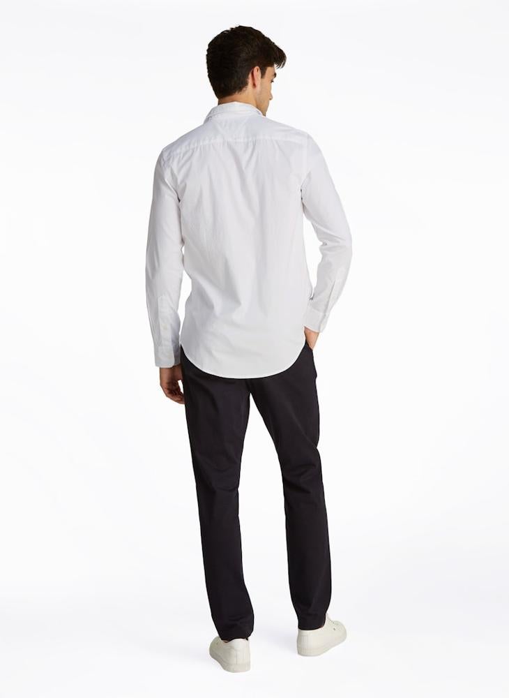 Slim Flex Cotton Poplin Kent Collar Shirt