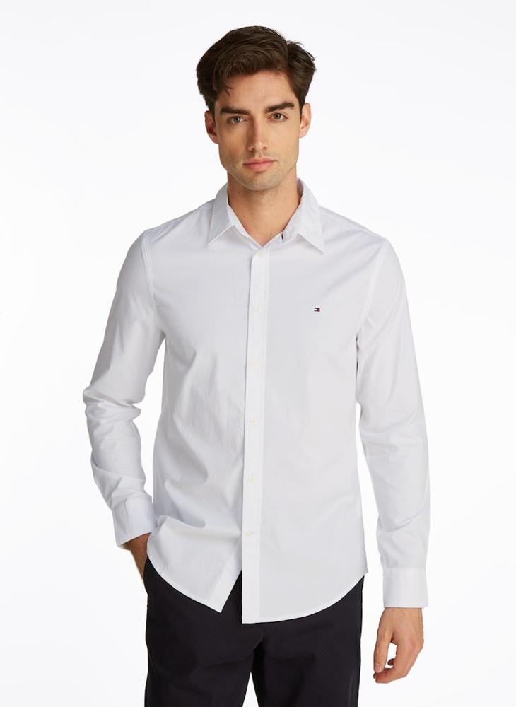 Slim Flex Cotton Poplin Kent Collar Shirt