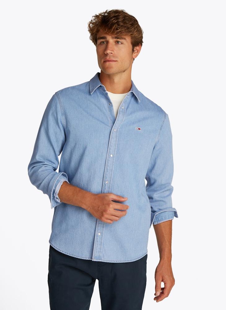 Regular Fit Long Sleeve Denim Shirt