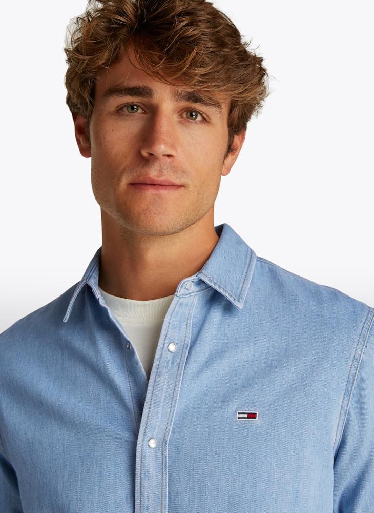 Regular Fit Long Sleeve Denim Shirt