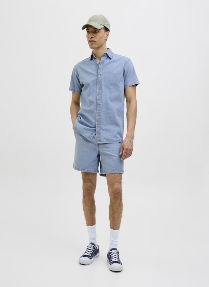 Casual Drawstring Denim Shorts