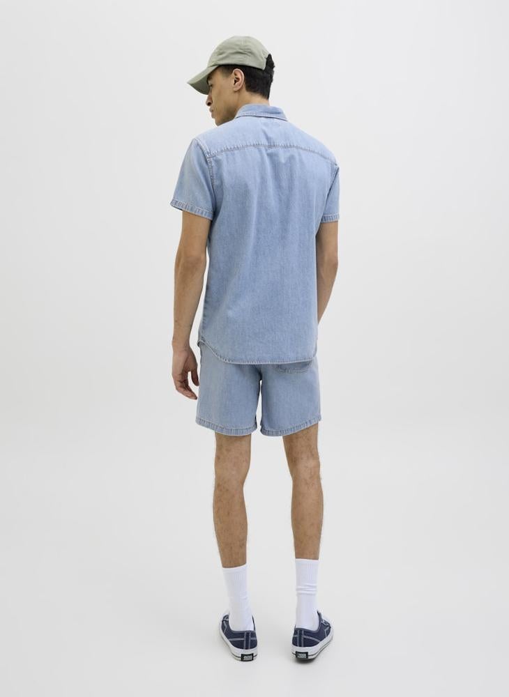 Casual Drawstring Denim Shorts