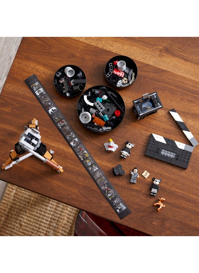 LEGO Disney Walt Disney Tribute Camera, Memorabilia Set for Adults with Mickey and Minnie Mouse Minifigures, plus Bambi & Dumbo Figures, Collectible Gifts for Women and Men 43230