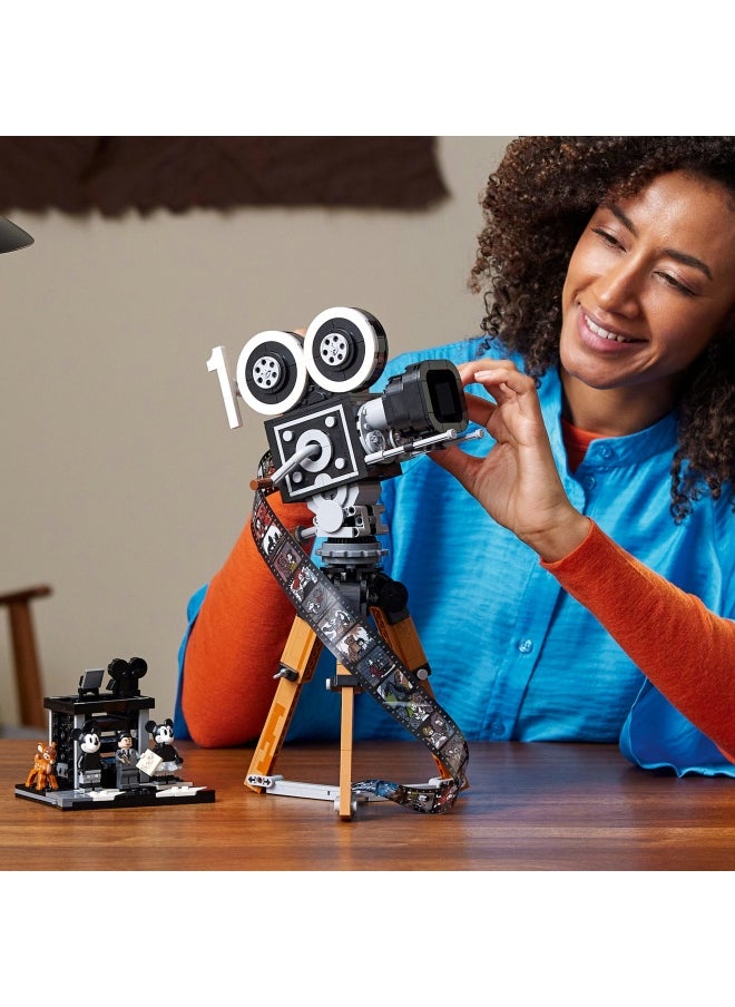 LEGO Disney Walt Disney Tribute Camera, Memorabilia Set for Adults with Mickey and Minnie Mouse Minifigures, plus Bambi & Dumbo Figures, Collectible Gifts for Women and Men 43230