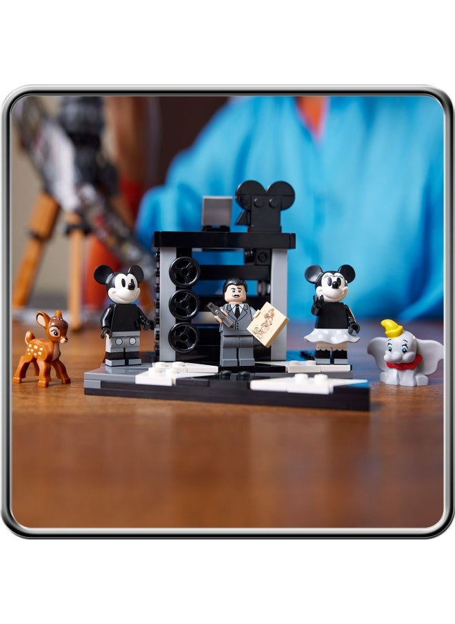 LEGO Disney Walt Disney Tribute Camera, Memorabilia Set for Adults with Mickey and Minnie Mouse Minifigures, plus Bambi & Dumbo Figures, Collectible Gifts for Women and Men 43230