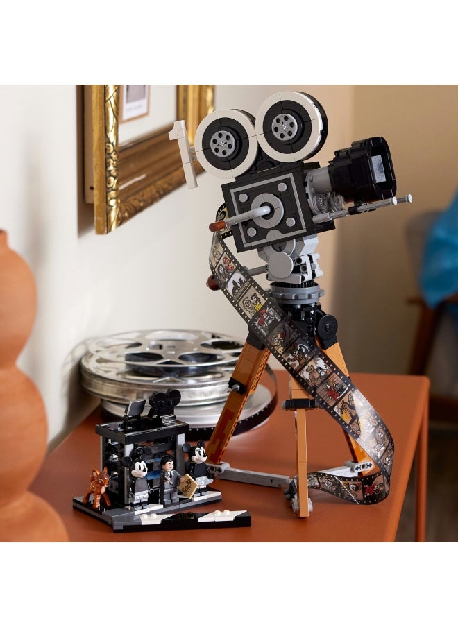 LEGO Disney Walt Disney Tribute Camera, Memorabilia Set for Adults with Mickey and Minnie Mouse Minifigures, plus Bambi & Dumbo Figures, Collectible Gifts for Women and Men 43230