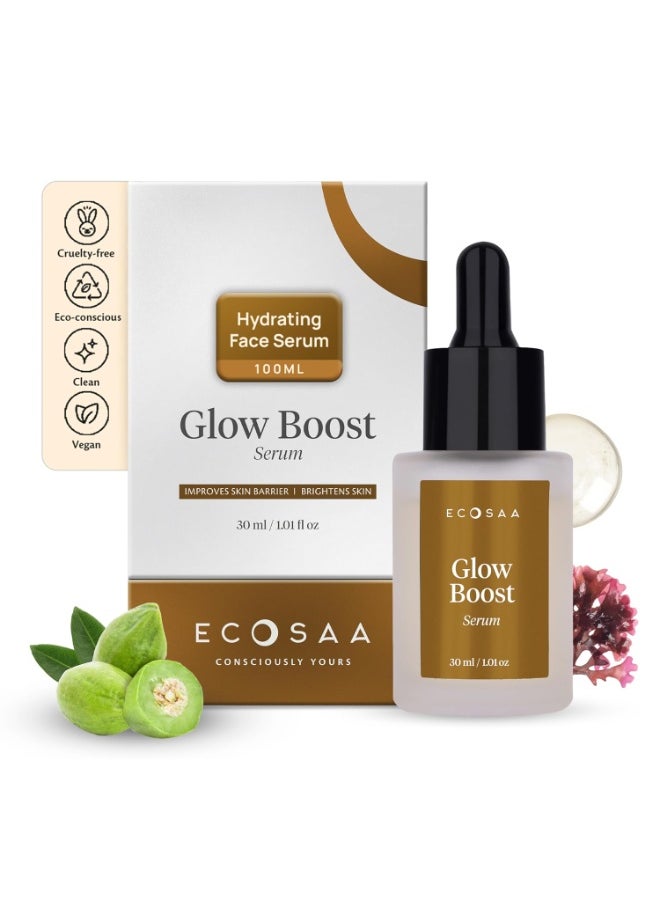 Glow Boost Face Serum for Unisex | Dark Spot Correcting Glow Serum with Kakadu Plum Extract | Anti Aging for Fine Lines | Wrinkle & Intense Hydration | Vitamin C Serum for All Skin Types 30ML