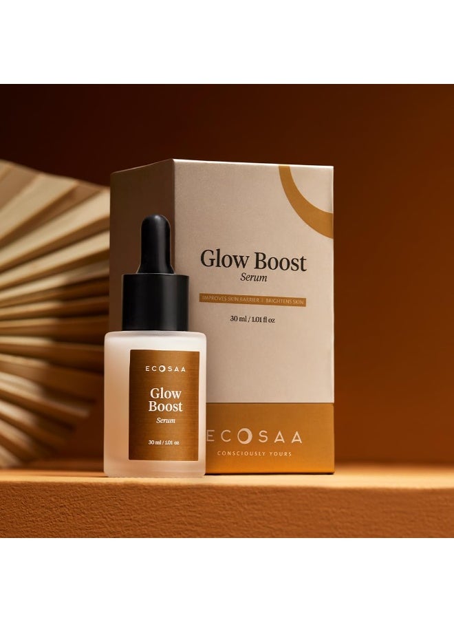 Glow Boost Face Serum for Unisex | Dark Spot Correcting Glow Serum with Kakadu Plum Extract | Anti Aging for Fine Lines | Wrinkle & Intense Hydration | Vitamin C Serum for All Skin Types 30ML