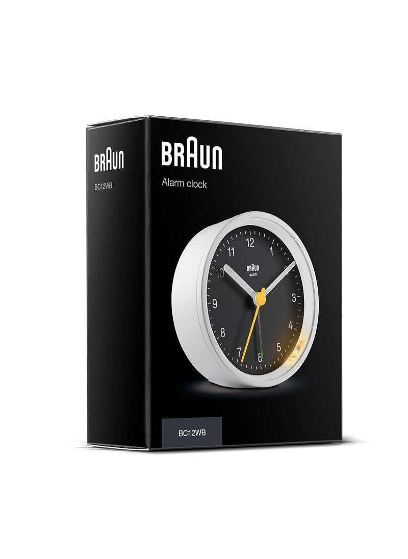 Braun Ameico Classic Analogue Alarm Clock BC12BW