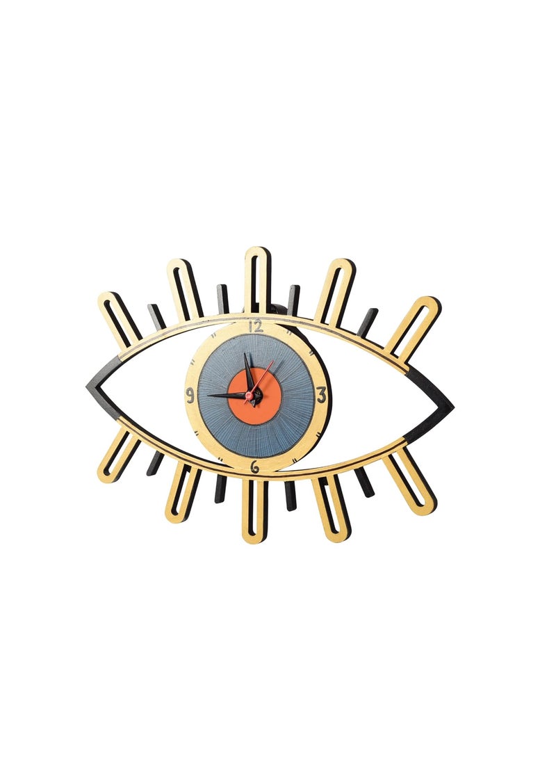 AAKRITI ART CREATIONS Serene Eyes Wall Clock
