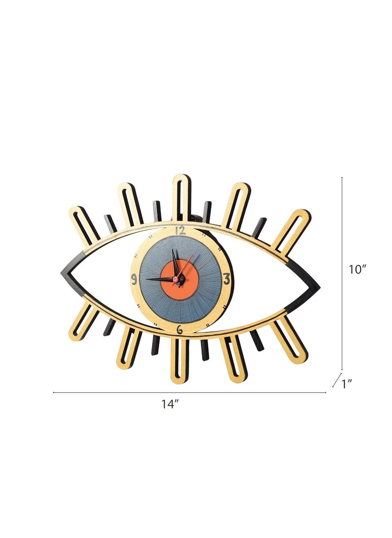 AAKRITI ART CREATIONS Serene Eyes Wall Clock