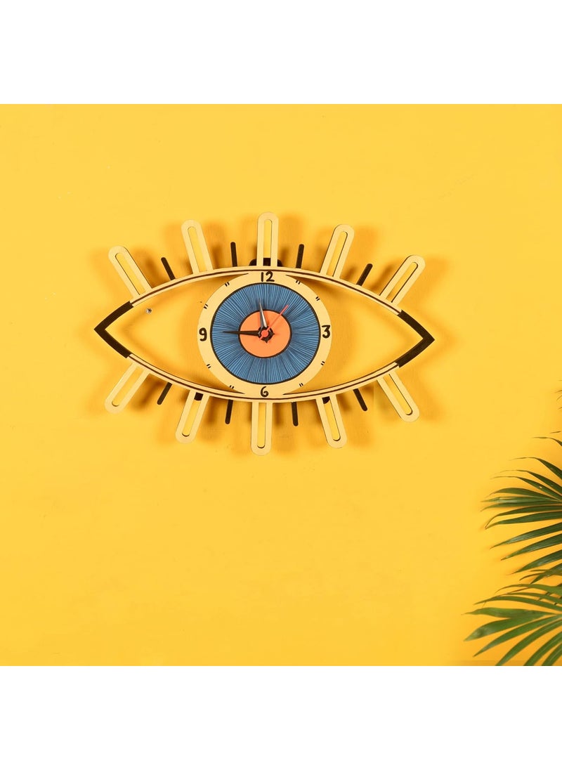 AAKRITI ART CREATIONS Serene Eyes Wall Clock