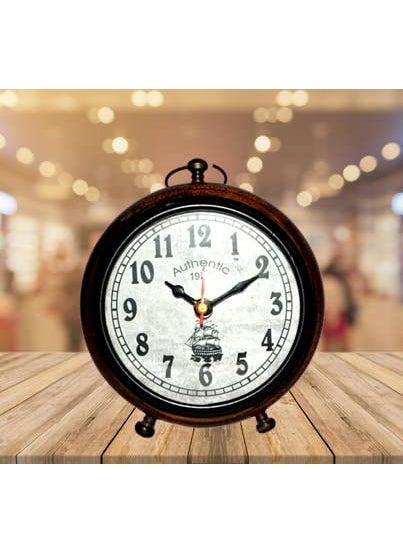 ALI NAUTICAL Handmade Wooden Table Top Clock Desk Clock Authentic 1972 Antique Stayle Home Office Study Living Room Decoration Table Clock Gift Item