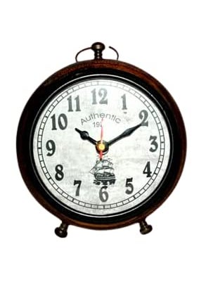 ALI NAUTICAL Handmade Wooden Table Top Clock Desk Clock Authentic 1972 Antique Stayle Home Office Study Living Room Decoration Table Clock Gift Item