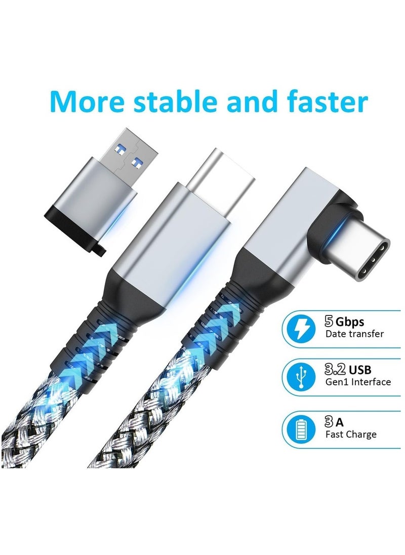 Link Cable 16FT VR Cable Compatible With Meta Oculus /Quest 3/Pro Pico Nylon Braided Accessories And Gaming PC Steam VR USB 3.0 Data Transfer Type C Cable