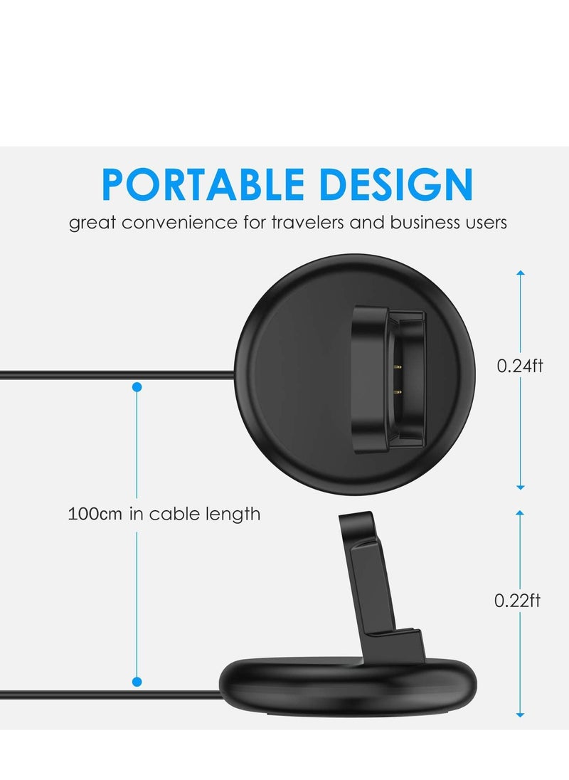 Charger Compatible with Fitbit Sense/Fitbit Versa 3 Charging Dock, Anti-Slip Replacement Cable Stand Station with 100cm Cord Accessories Cradle Base Holder for Sense/Versa 3 Smartwatch