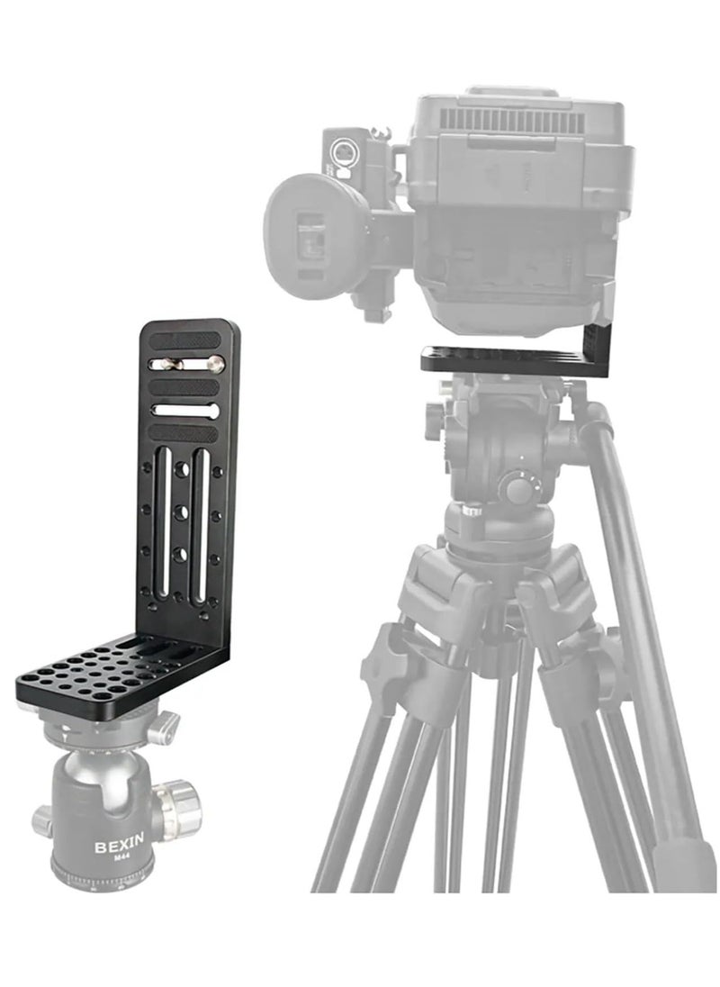 Universal L Camera Bracket with Quick Release Plate for DSLR Cameras - Vertical & Horizontal Switching for Canon, Nikon, Sony, DJI Osmo, Ronin, and Zhiyun Stabilizers & Tripods.