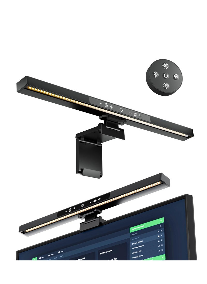 Remote-Controlled USB Monitor Light Bar, Eye-Care Desk Lamp with Stepless Dimming and Adjustable Color Temperature, No Screen Glare for Home Office and Gaming.