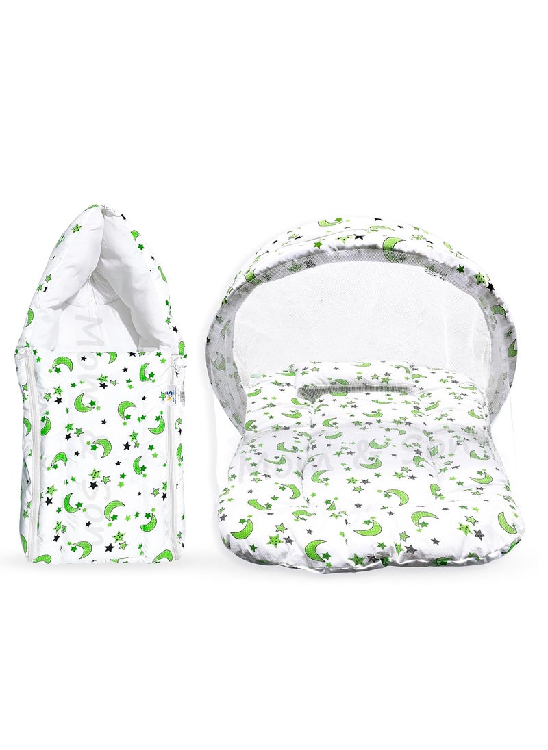 MOM SON New Born Baby Mosquito Net Baby Sleeping Bag Combo Gift Set for 06 Months