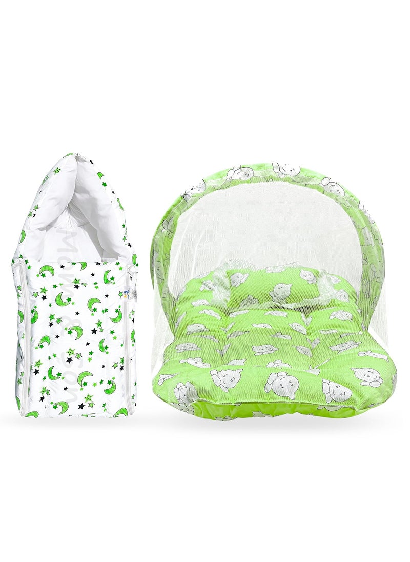 MOM SON New Born Baby Mosquito Net Sleeping Bag Combo Gift Set for 06 Months