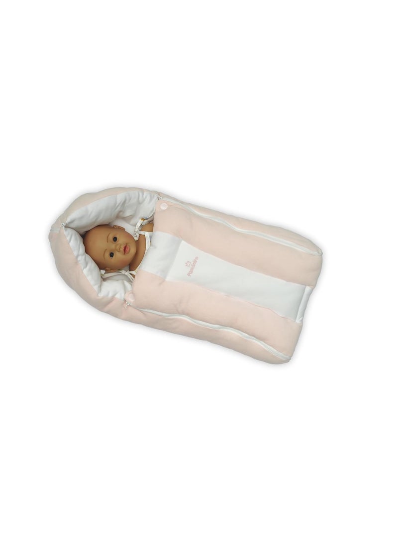 FASCINITO Baby Bed Sleeping Bag Carry Nest Cotton Baby Bedding for New Born Infant Portable Bassinet for Baby Carrying Sleeping Unisex Baby Sleeping Bed for New BornPink