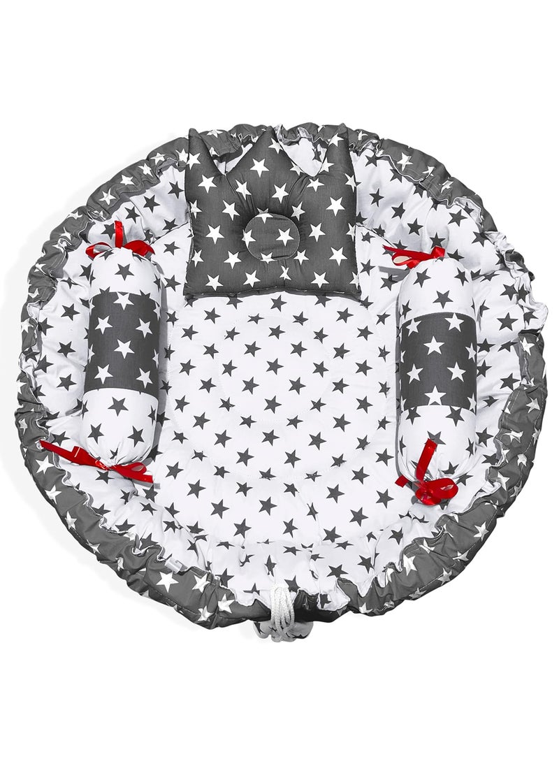 MOM SON New Born Baby Sleeping Bag Baby Mosquito Net with Baby Reversible Round Bed Tub Baby Bedding SetBaby Gift Set for 06 Months Pack of 3