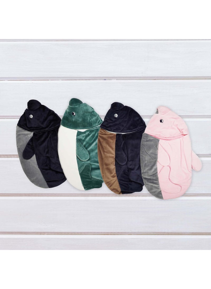 Moms Pet Baby Sleeping Bag and Baby Nest Shearing Finish Cotton Soft from Inside Machine Washable Portable Bassinet Dolphin Sleeping Bag for Newborn Babies 0M Brown