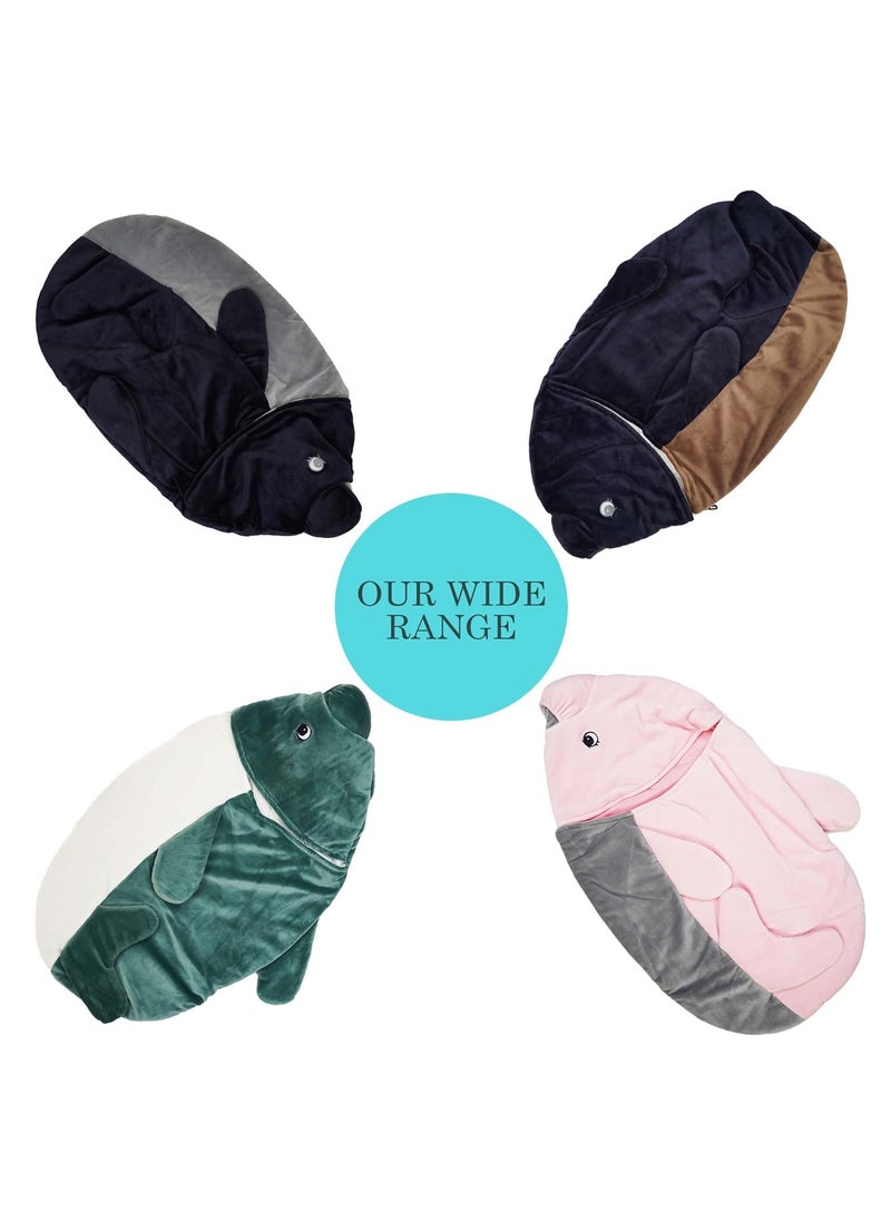 Moms Pet Baby Sleeping Bag and Baby Nest Shearing Finish Cotton Soft from Inside Machine Washable Portable Bassinet Dolphin Sleeping Bag for Newborn Babies 0M Brown