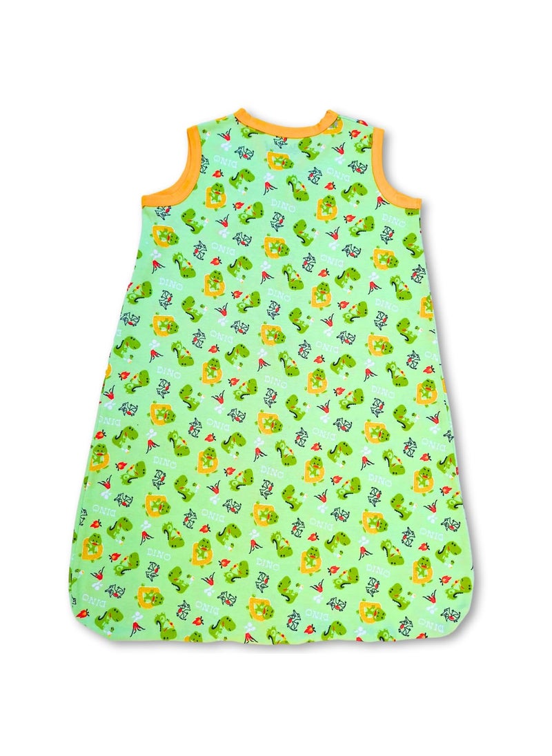 TuddyBuddy 100 Cotton Wearable Blanket Sleeping Bag for Baby Ideal for Babies Kids Hypoallergenic Fabrics Pack of 1 Green AOP 612 Months
