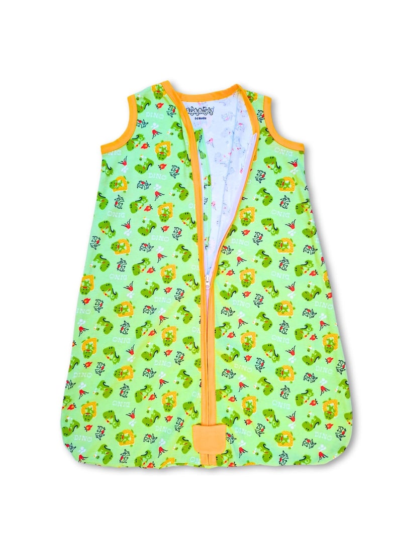 TuddyBuddy 100 Cotton Wearable Blanket Sleeping Bag for Baby Ideal for Babies Kids Hypoallergenic Fabrics Pack of 1 Green AOP 612 Months