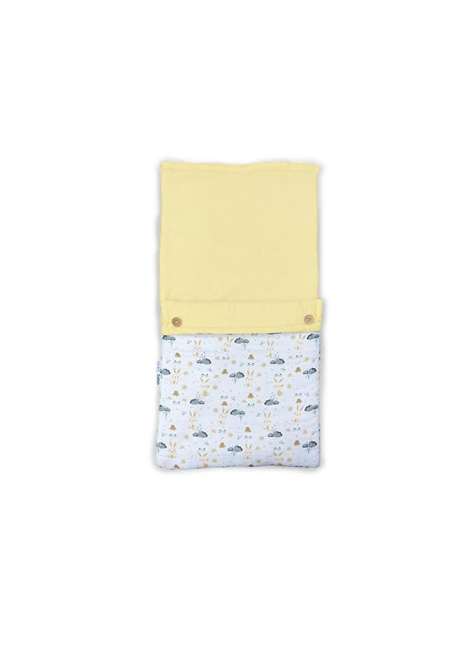Musk Baby 3 in 1 Baby Sleeping Bag and Carry Nest Cotton Bedding Set for New Born Baby and Infants Portable and Travel Friendly 06 Months 200 TC Mustard