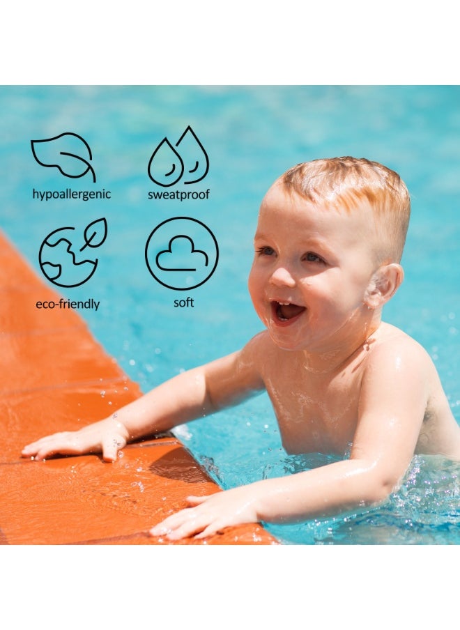 EELHOE waterproof earplugs are essential for protecting ears from water during bathing, hair washing, and swimming. 30-piece baby earplug protection stickers