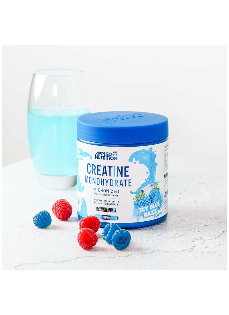 Creatine Monohydrate Micronized, Icy Blue Raz, 250 Gm