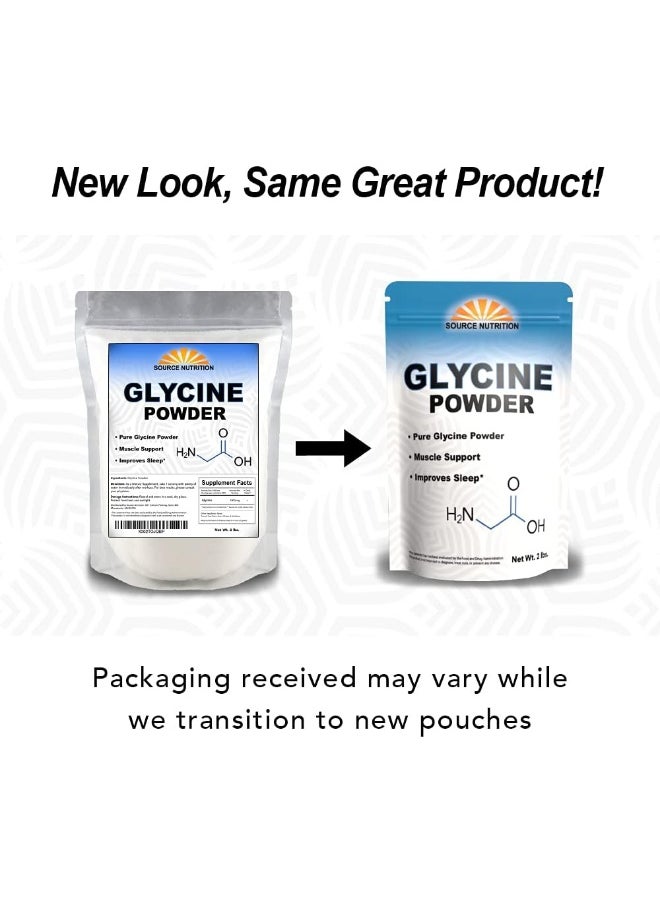 100% Pure Glycine Powder, 2 Pounds, Promotes Restful Sleep, Muscle Energy and Strength, Memory And Cognition Support