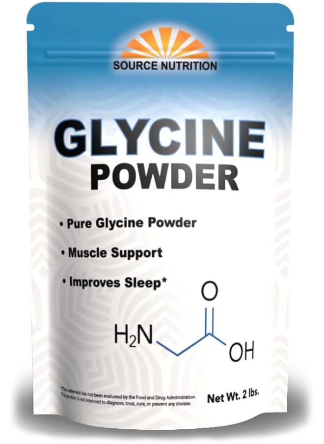 100% Pure Glycine Powder, 2 Pounds, Promotes Restful Sleep, Muscle Energy and Strength, Memory And Cognition Support