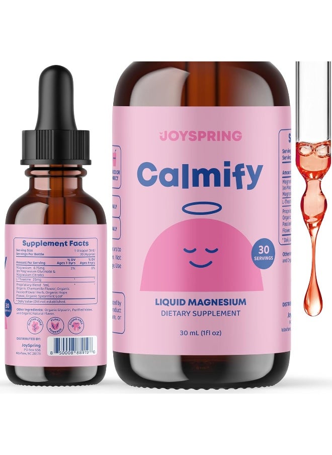 Magnesium Citrate Liquid & Magnesium Glycinate for Kids - Sugar Gluten Free Magnesium for Kids - Liquid Magnesium Blend with L Theanine for Kids & Chamomile Magnesium Supplements for Kids & Teens