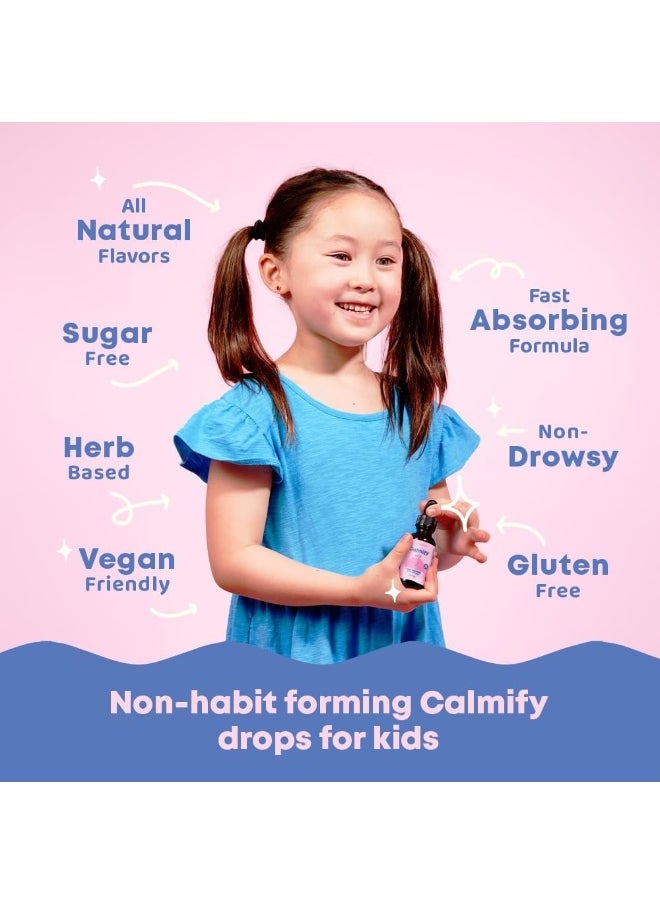 Magnesium Citrate Liquid & Magnesium Glycinate for Kids - Sugar Gluten Free Magnesium for Kids - Liquid Magnesium Blend with L Theanine for Kids & Chamomile Magnesium Supplements for Kids & Teens