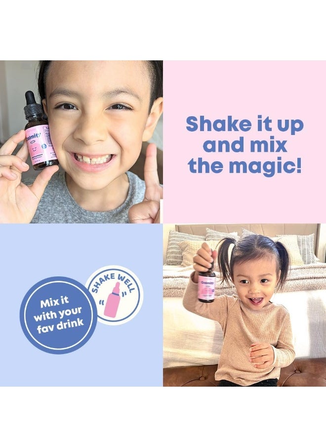 Magnesium Citrate Liquid & Magnesium Glycinate for Kids - Sugar Gluten Free Magnesium for Kids - Liquid Magnesium Blend with L Theanine for Kids & Chamomile Magnesium Supplements for Kids & Teens