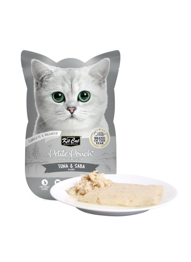 Kit Cat Petite wet food Pouch 70g – Tuna & Saba 24pcs