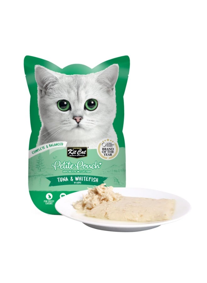 Kit Cat Petite wet food Pouch 70g – Tuna & Whitefish 24pcs