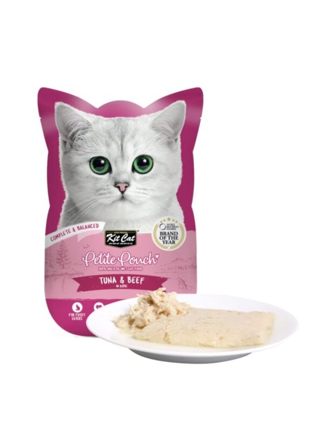 Kit Cat Petite wet food Pouch 70g – Tuna & Beef 24pcs