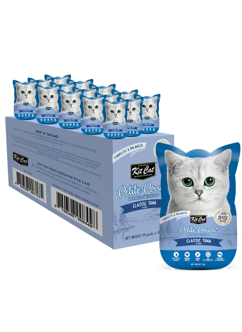 Kit Cat Petite wet food Pouch 70g – Classic Tuna 24pcs