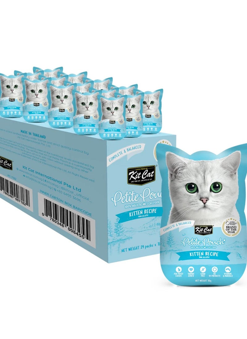 Kit Cat wet food Petite Pouch 70g – Kitten Tuna 24pcs