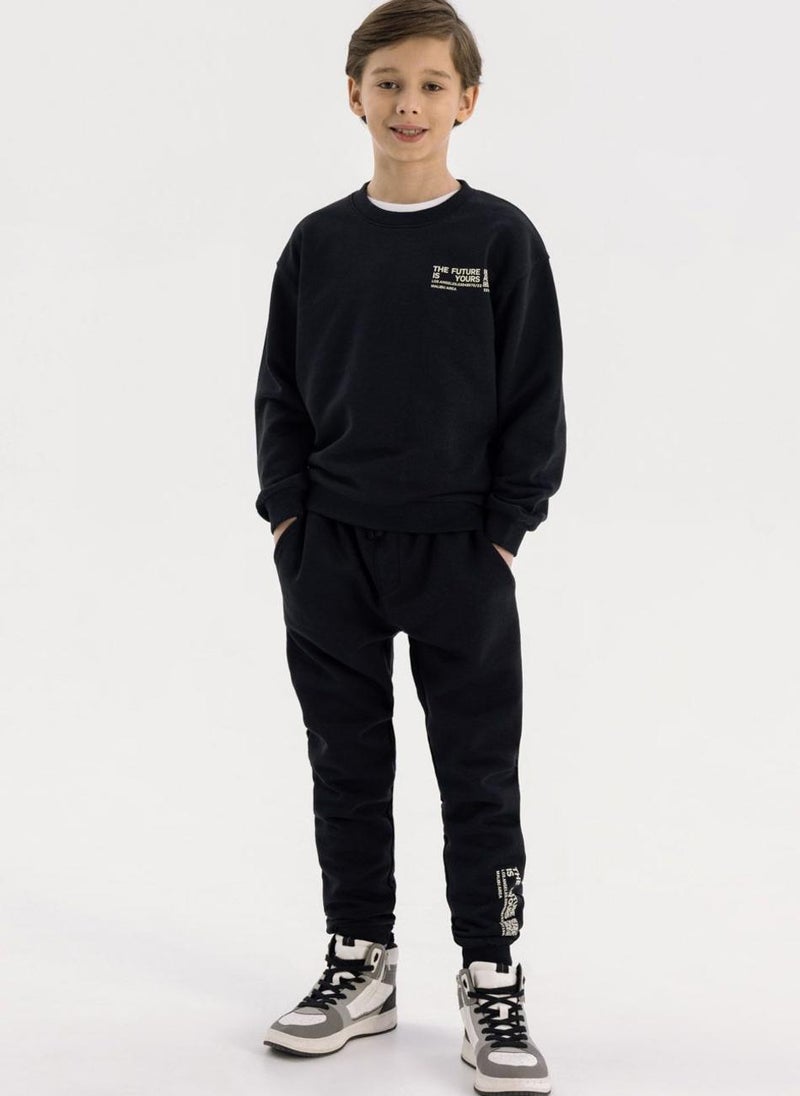 Boys  Crew Neck Sweatshirt And Joggers Set