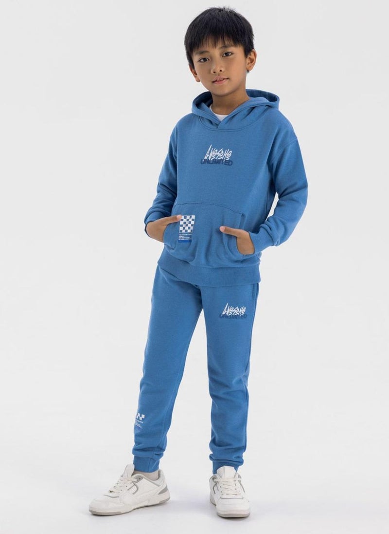 Boys Cotton Hoodie And Joggers Set