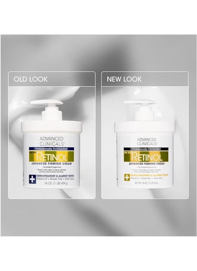 Advanced Clinicals, Retinol, Advanced Firming Cream, 16 oz (454 g)