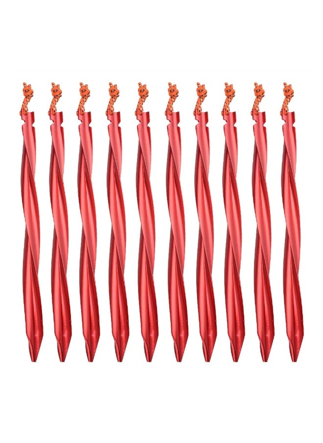 Tent Pegs, 10 Pcs Aluminium Alloy Tent Stakes Lightweight Heavy Duty Garden Nail 25cm forFor Outdoor Camping Trip Hiking Beach Heavy Duty with Storage Pouch Bag