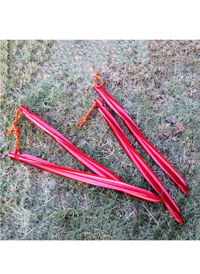 Tent Pegs, 10 Pcs Aluminium Alloy Tent Stakes Lightweight Heavy Duty Garden Nail 25cm forFor Outdoor Camping Trip Hiking Beach Heavy Duty with Storage Pouch Bag