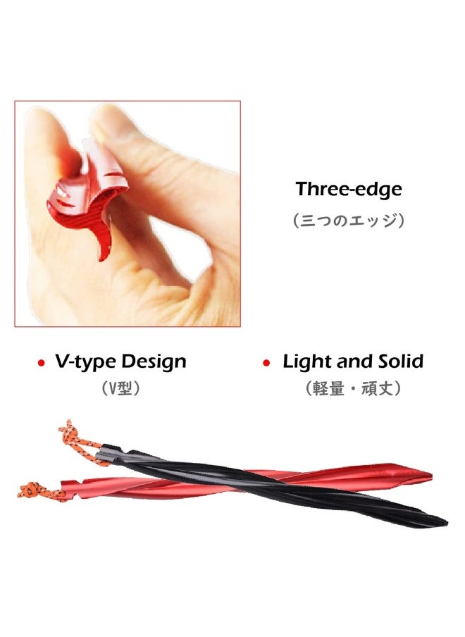 Tent Pegs, 10 Pcs Aluminium Alloy Tent Stakes Lightweight Heavy Duty Garden Nail 25cm forFor Outdoor Camping Trip Hiking Beach Heavy Duty with Storage Pouch Bag